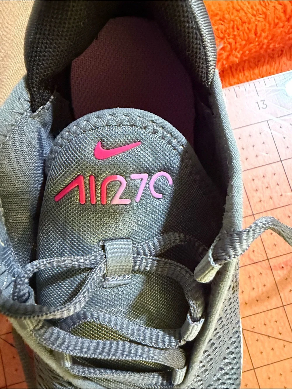 Nike Air Max 270 Kids 2Y Grey Black Hyper Pink Sneakers AO2372-031